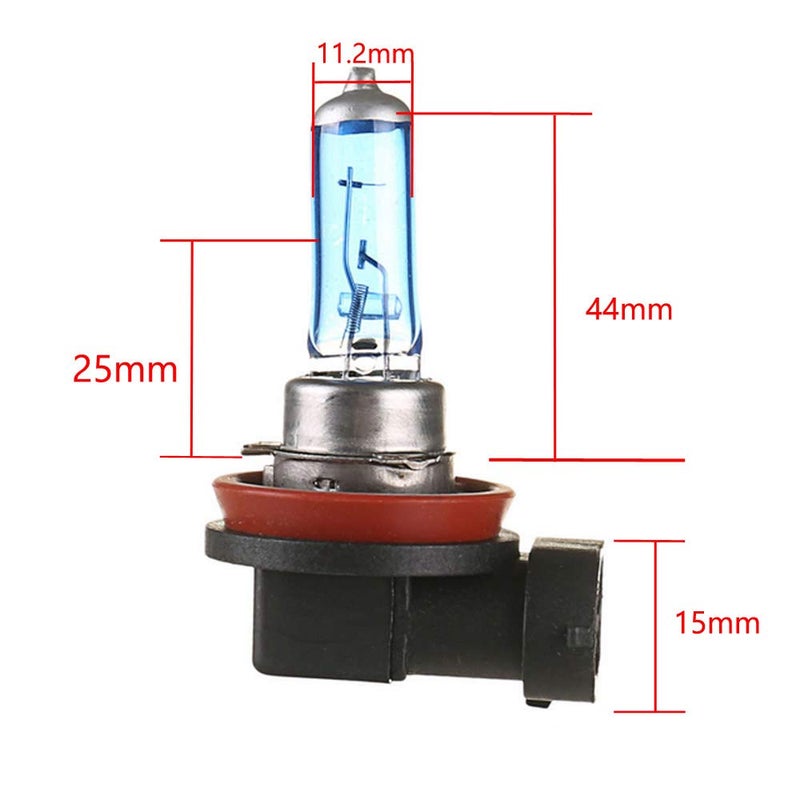 ESUPPORT H11 55W 6000K Xenon Gas Halogen Headlight White Light Lamp Bulbs Pack of 2 - Image 5